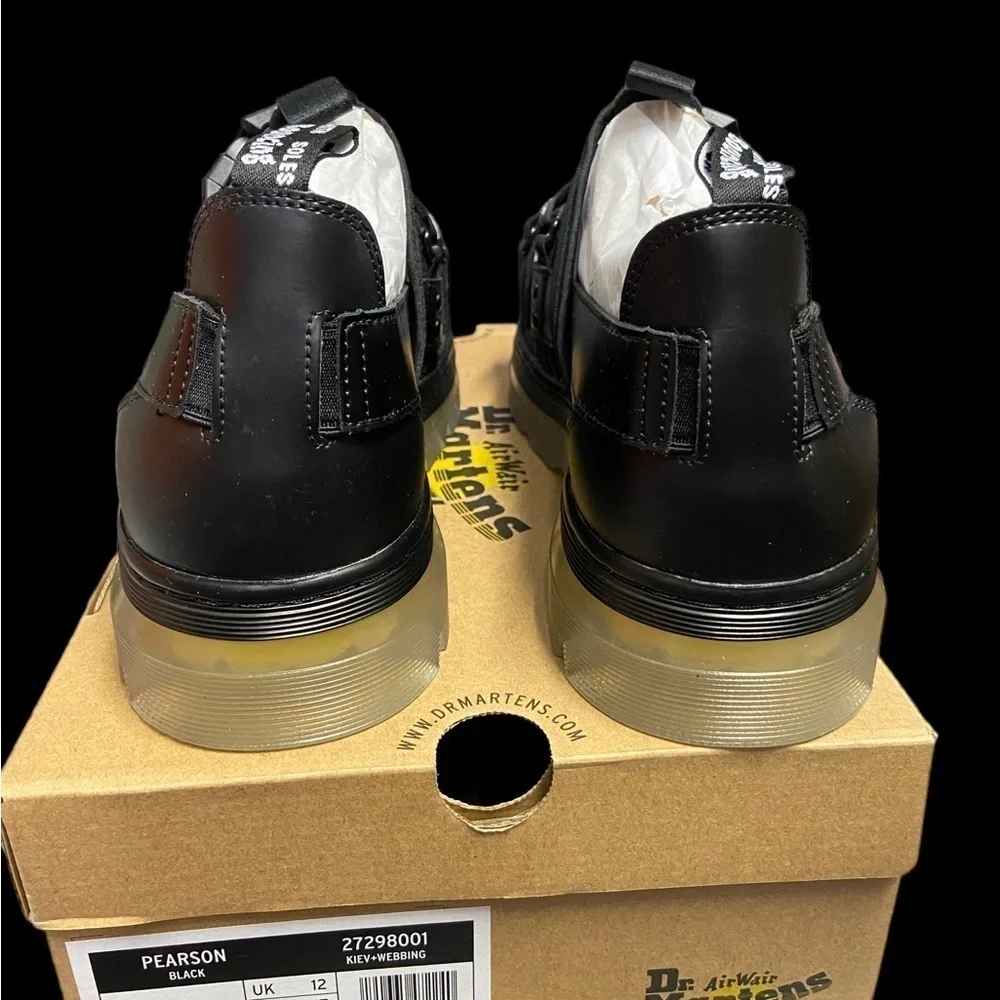 Dr. Martens Pearson Unisex Black Chunky Buckle Sandals NWT​ - Picture 10 of 11